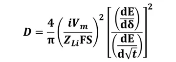The solution of Fick's Second Law for the diffusion coefficient D